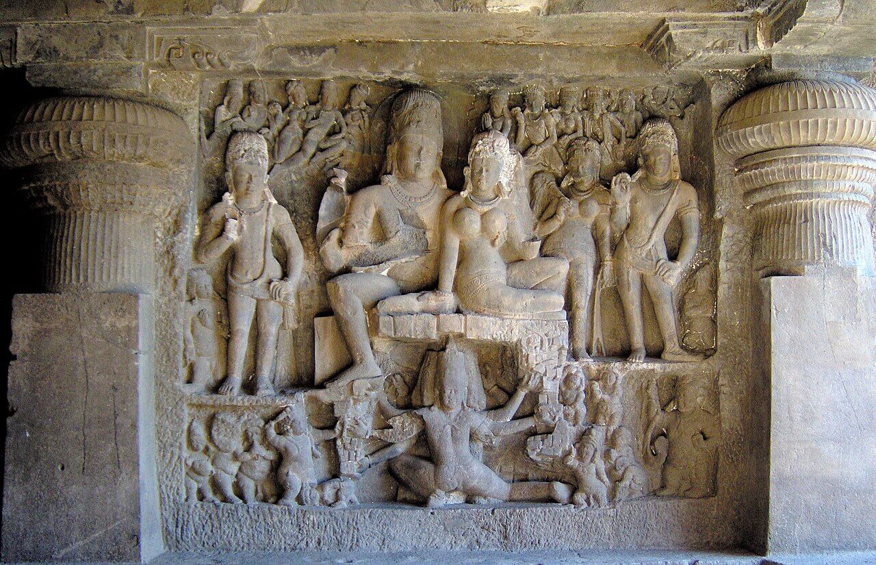 Relieve de Shiva en Ellora