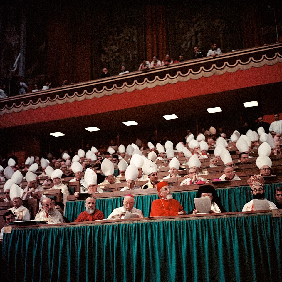 Sesión del Concilio Vaticano II, fotografía de Lothar Wolleh