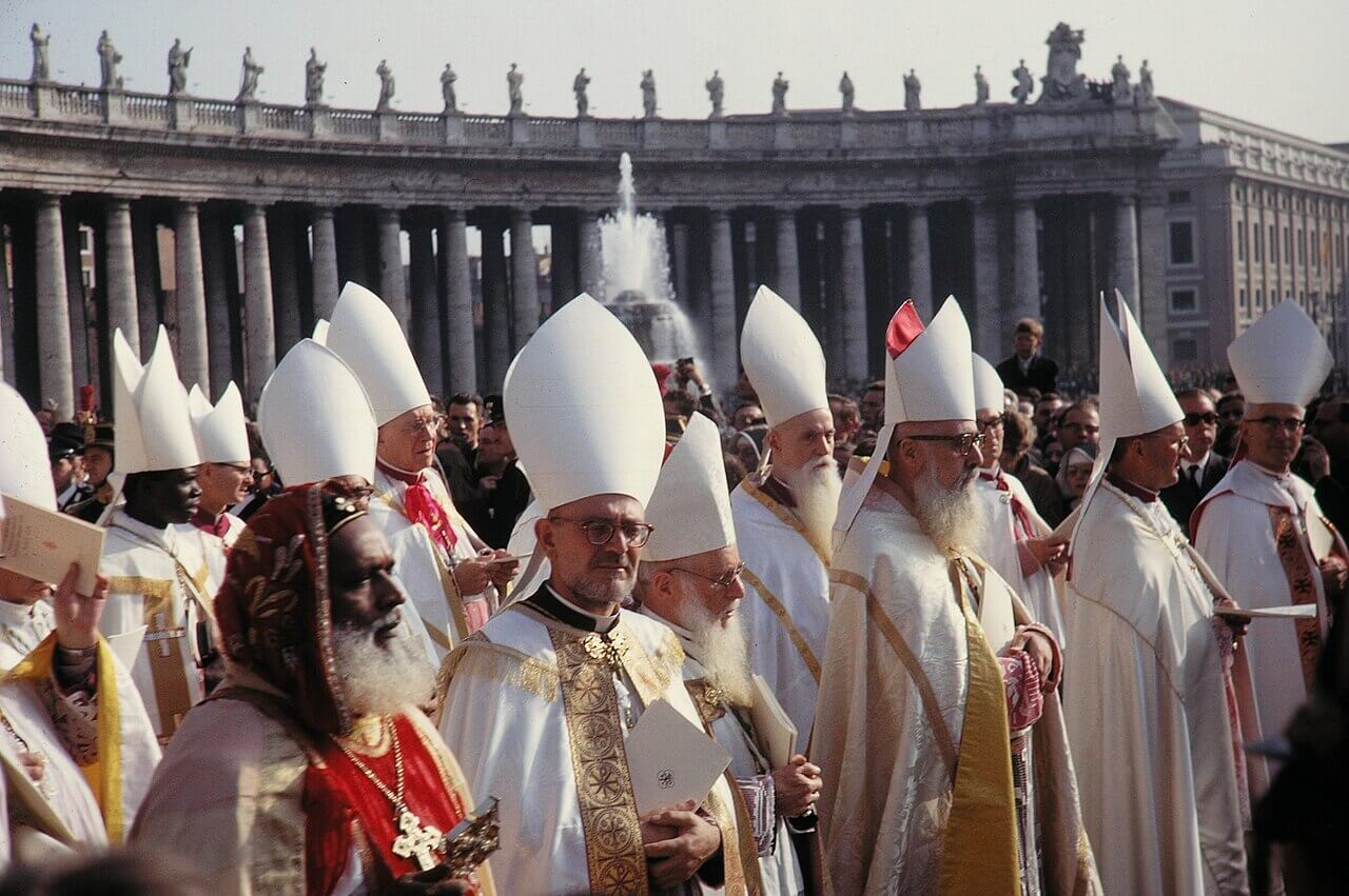 Sesión del Concilio Vaticano II, fotografía de Lothar Wolleh