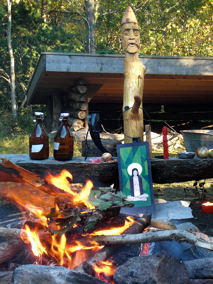 Altar neopagano en Suecia
