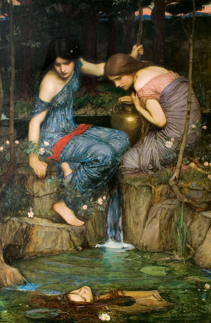La cabeza de Orfeo por Waterhouse