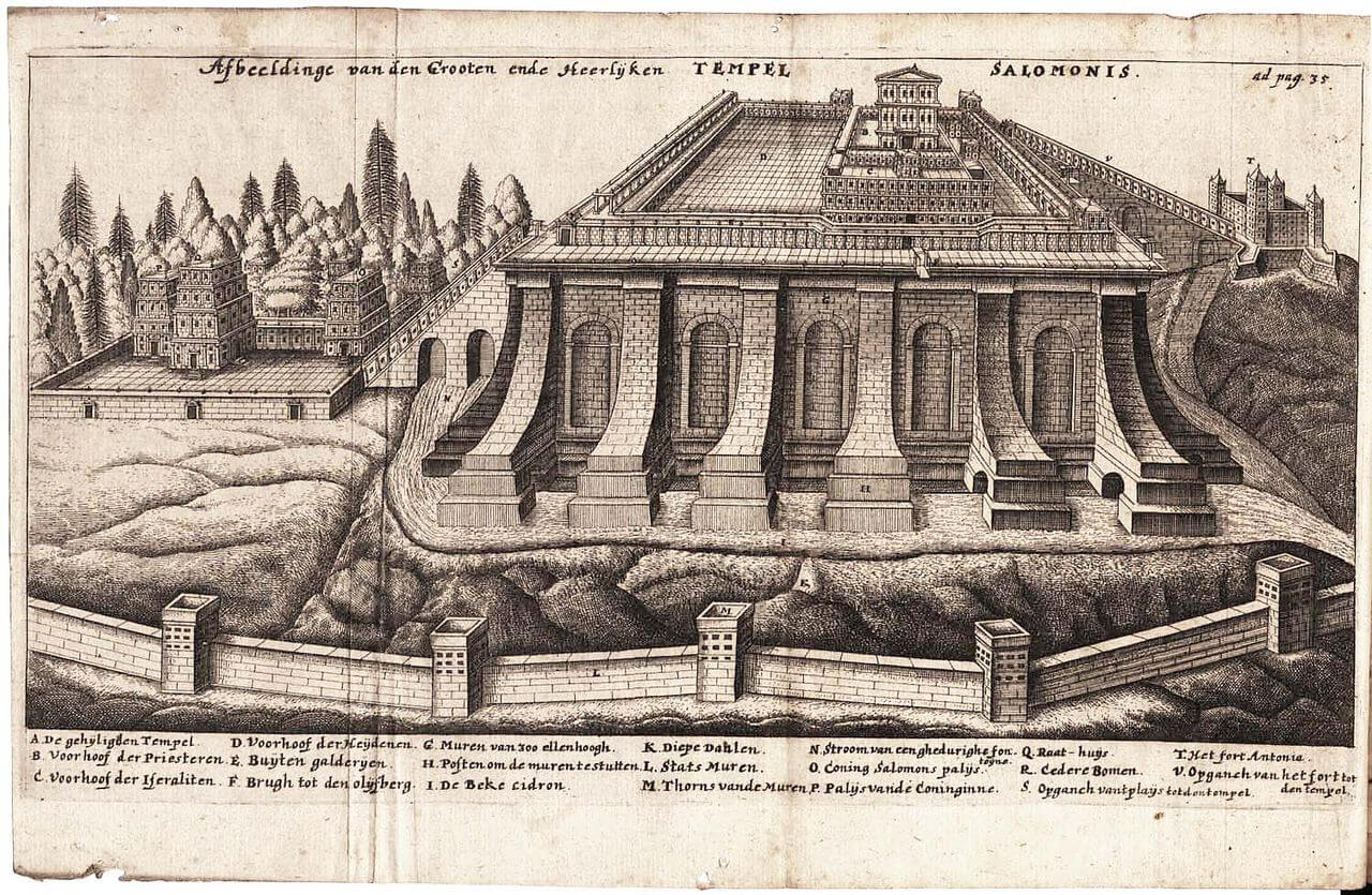 El Templo de Salomón en un grabado del siglo XVIII